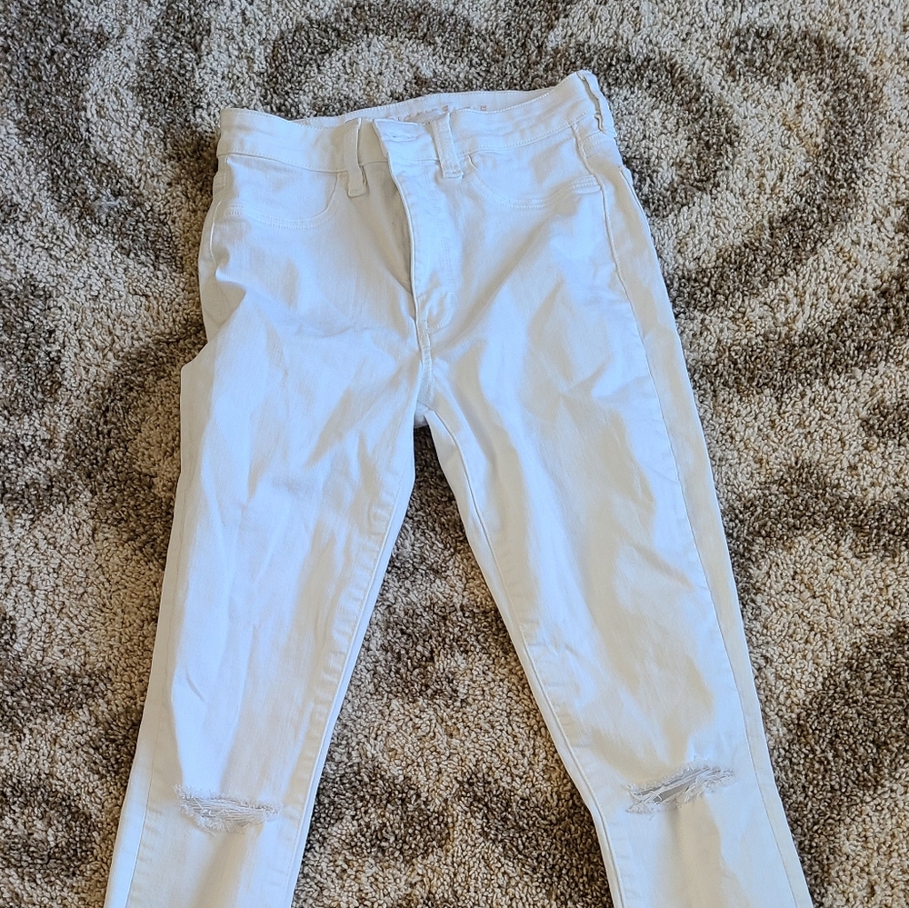 American Eagle White jeggings